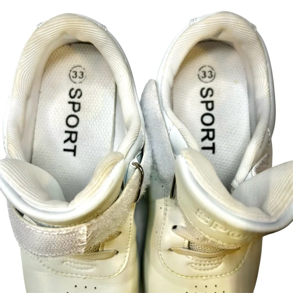 BAXINIER Girls White Cheerleading Dance Sneakers. Size EU 33 (U.S. size 1) - Picture 8 of 9